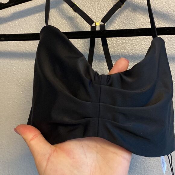 NWT- Swiminista Black ”JOY” bikini braided top with gold hardware- Size Small - Picture 4 of 14